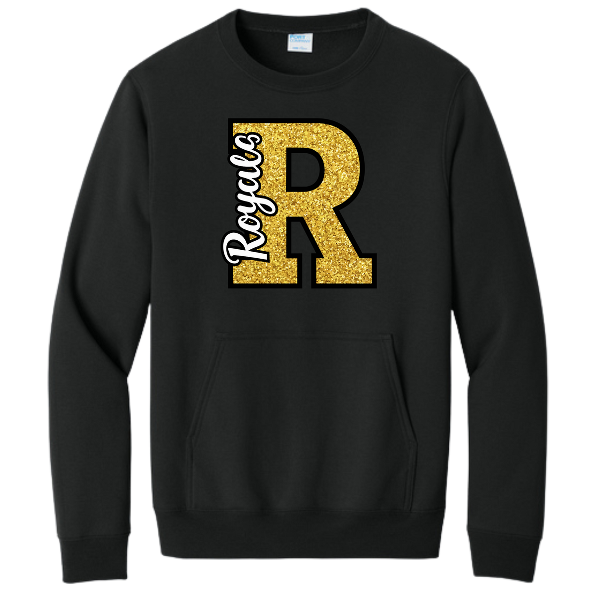 Gold R royals pocket crew (glitter) - PC78PKT