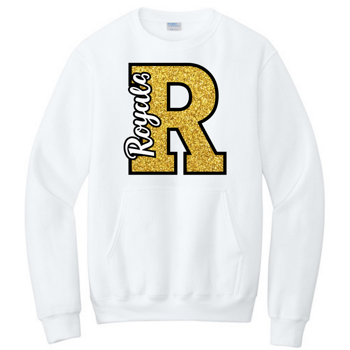 Gold R royals pocket crew (glitter) - PC78PKT