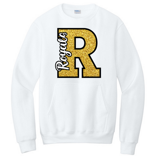 Gold R royals pocket crew (glitter) - PC78PKT