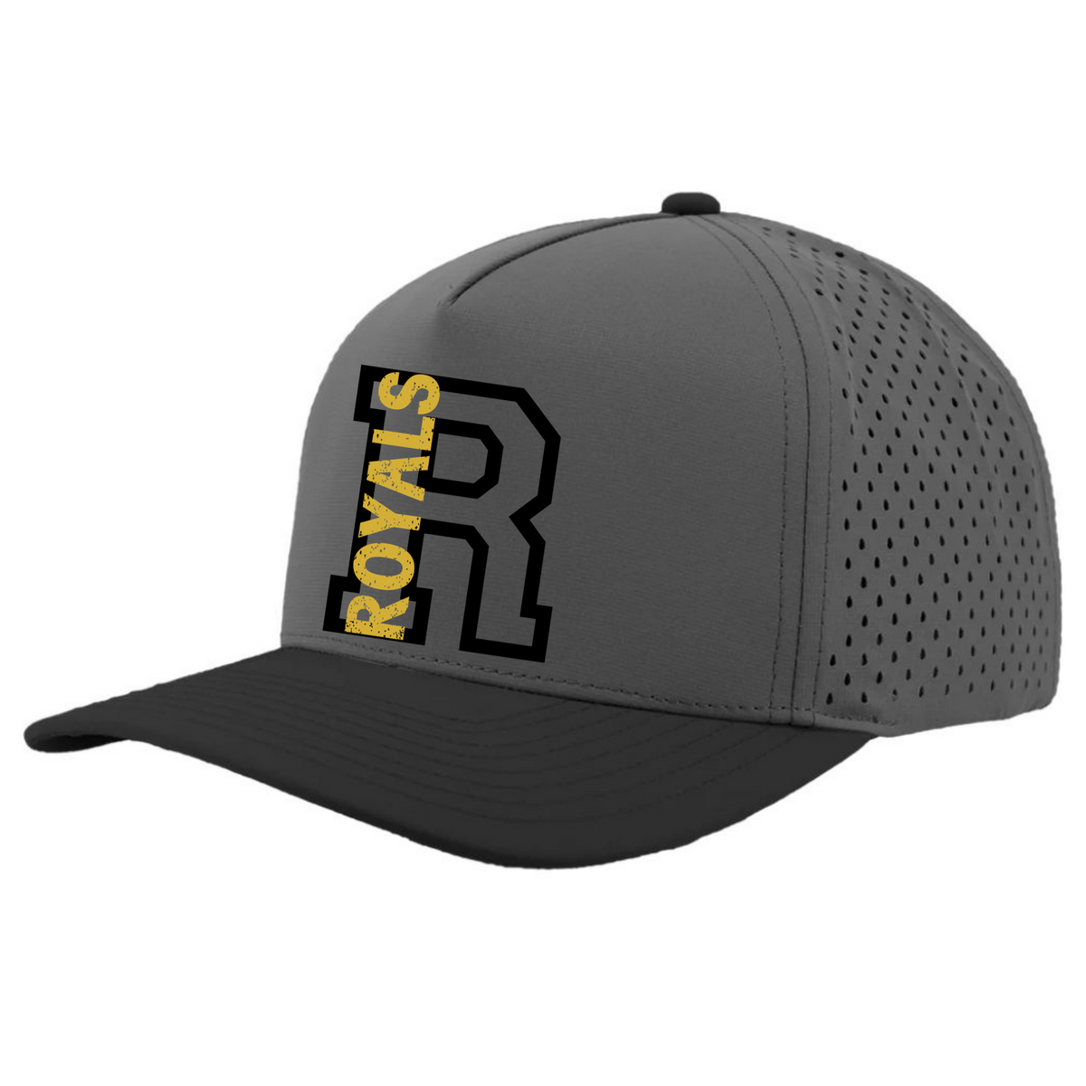 Black and cement grey hat with black R - BLACKHAWK