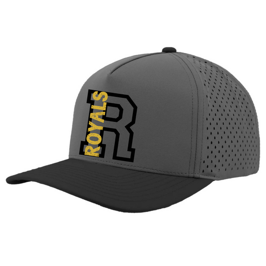 Black and cement grey hat with black R - BLACKHAWK