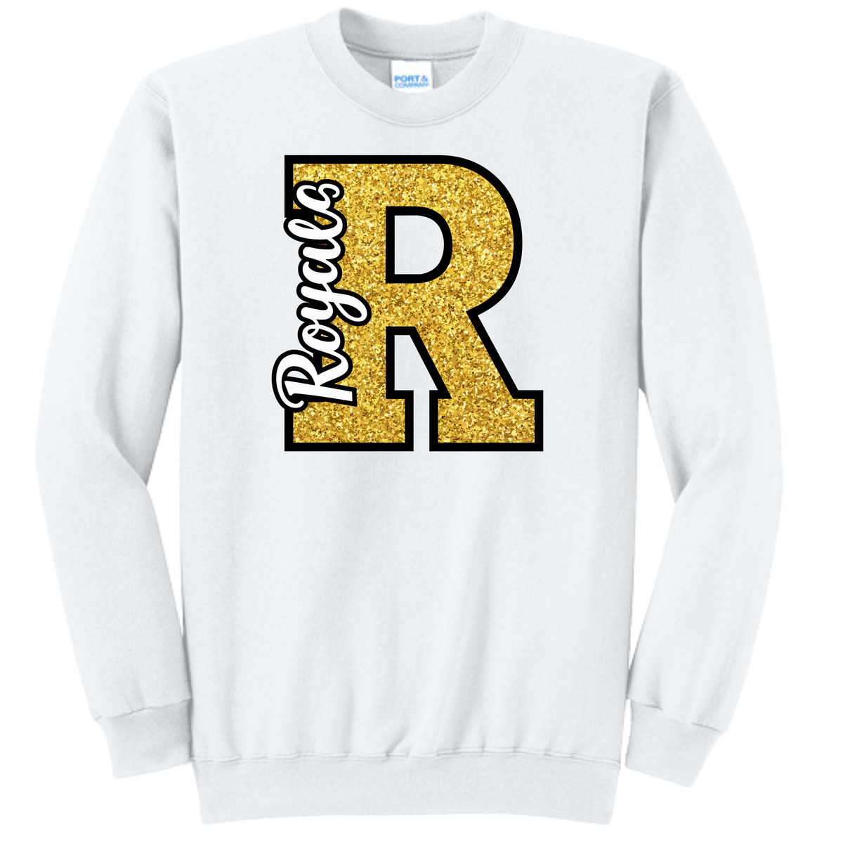 Gold R Royals Sweatshirt (glitter) - PC78-PC78Y