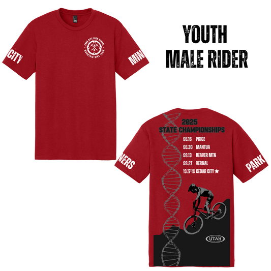 YOUTH MTB Championship T-shirt (MALE RIDER)- DT130Y